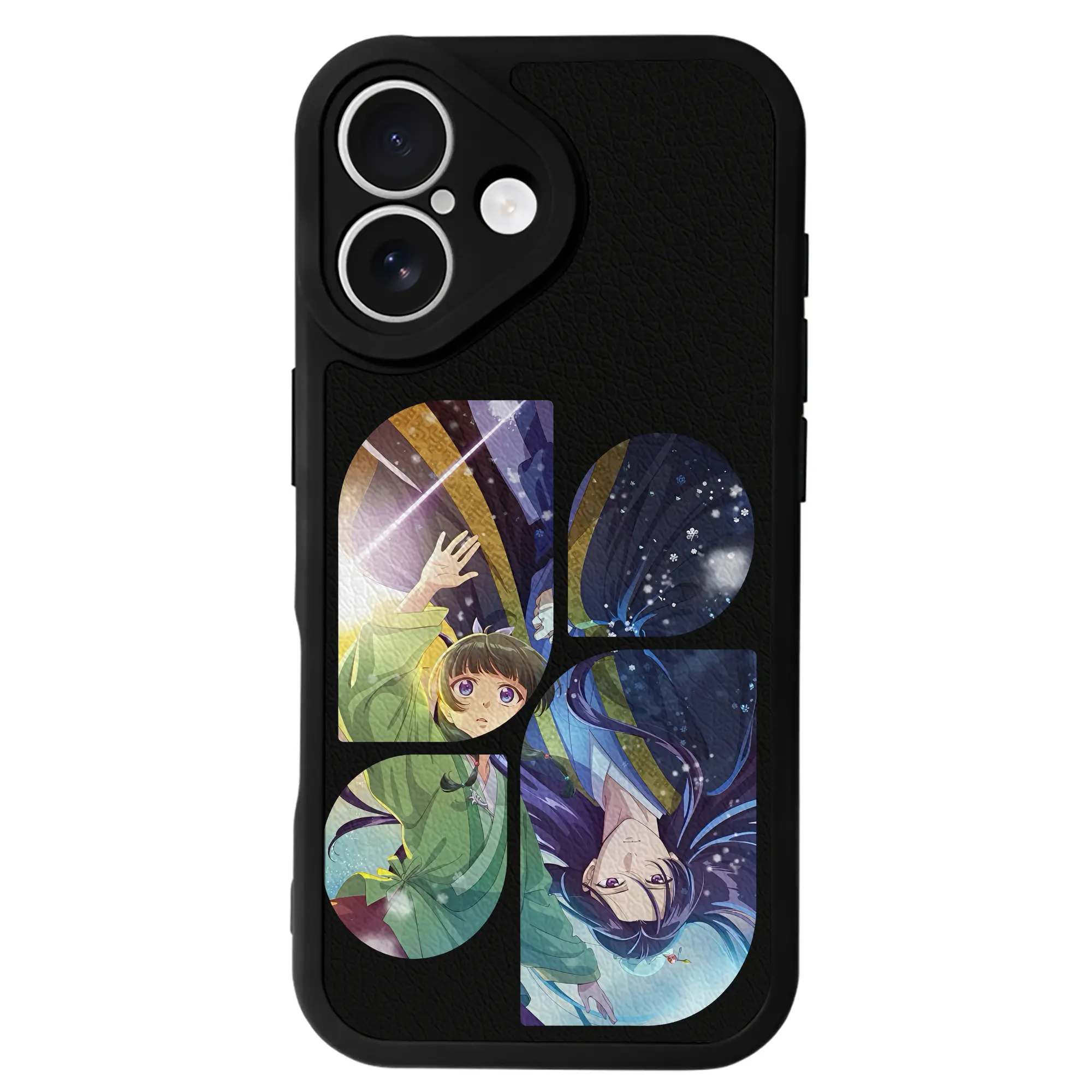 薬屋のひとりごと グッズ,壬氏 - IPhone 16シリーズ対応 ・ シリコンスマホケース ・ レザー調 ・ 高精度フィット ・ 耐衝撃 ・ ワイヤレス充電対応 ・ 精密カット